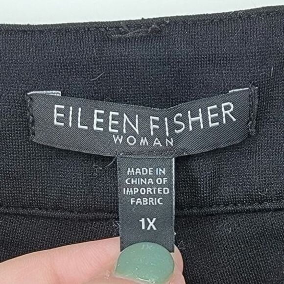 Eileen Fisher Equestrian Ponte Riding Pants Plus Size 1X Black - Picture 3 of 10